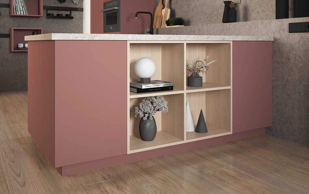 Кухня Уна с алюминиевой рамкой