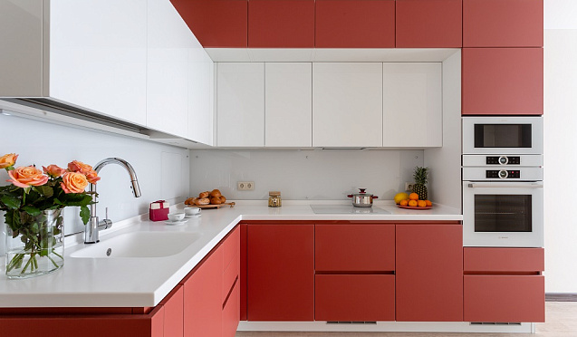 Красные кухни Кухня Эмма Space Line