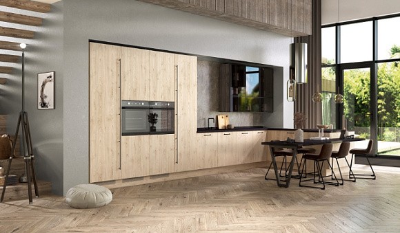 Бежевая кухня в Клину