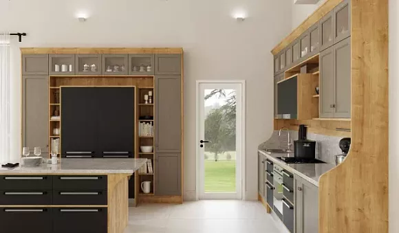 Коричневая кухня в Новосибирске