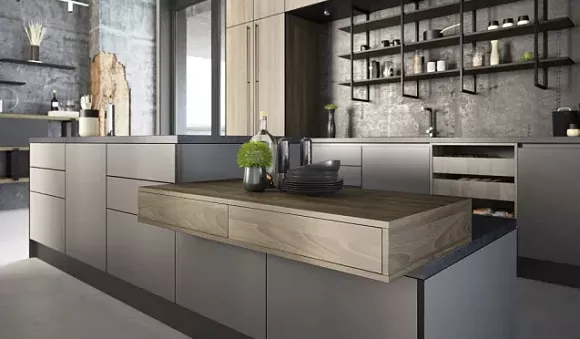 Коричневая кухня в Клину