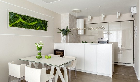 Бежевая кухня в Мурманске