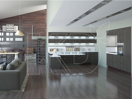 Черная кухня в стиле модерн