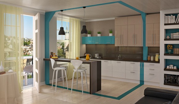 Белая кухня в Липецке