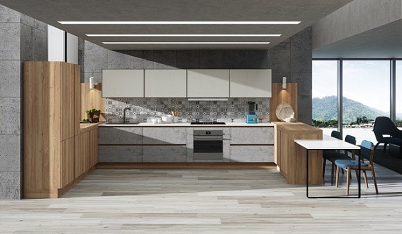 Коричневая кухня в Мурманске