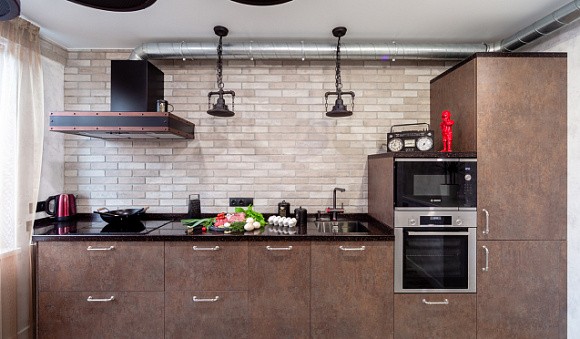Коричневая кухня в Воронеже