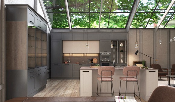 Коричневая кухня в Санкт-Петербурге