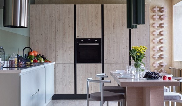 Бежевая кухня в Мурманске