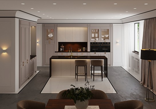 кухня в современном стиле, нестандартные кухни
