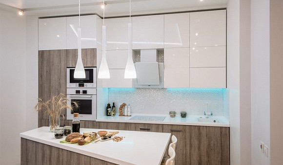 Коричневая кухня в Клину