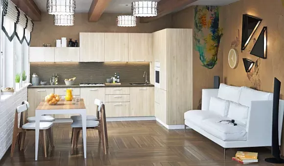 Коричневая кухня в Воронеже