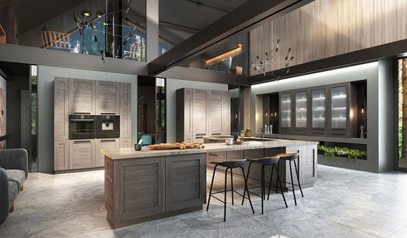 Коричневая кухня в Новосибирске