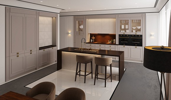 Светлая кухня в Санкт-Петербурге