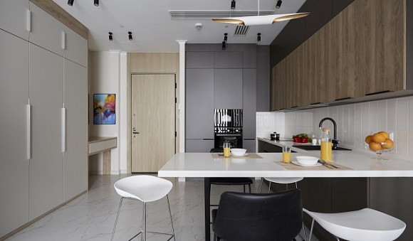 Коричневая кухня в Воронеже