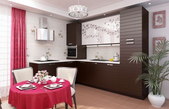 Бюджетная кухня площадью 6 кв.м
