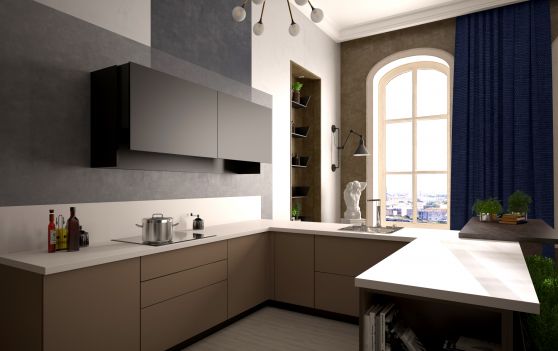 Бюджетная кухня площадью 6 кв.м